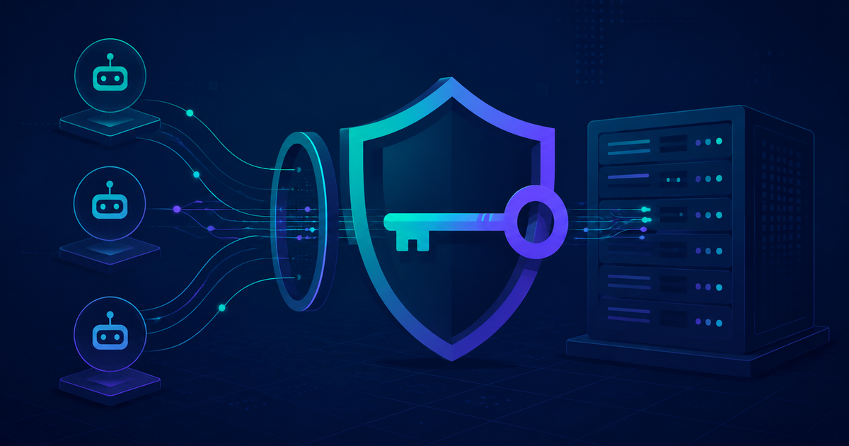 MCP server authentication OAuth 2.1 shield and gateway illustration