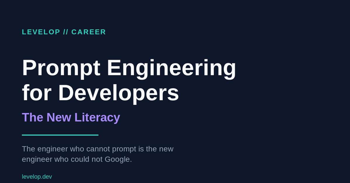 Prompt engineering for developers: the new literacy
