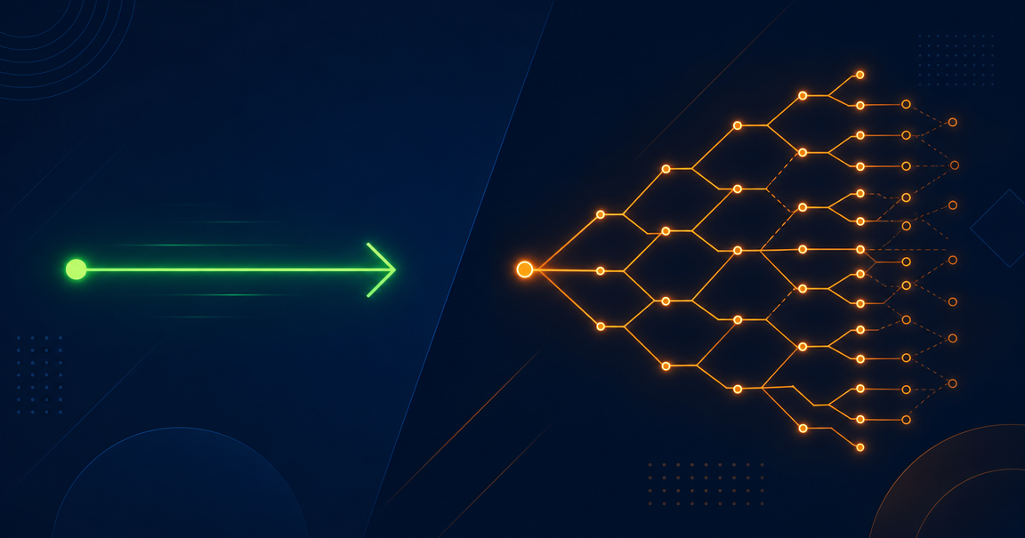 Visual metaphor comparing greedy algorithms vs dynamic programming