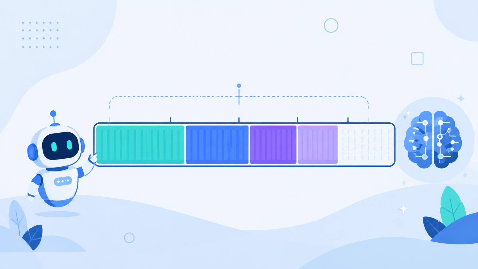 Illustration of a Claude context window as a partially filled token budget bar