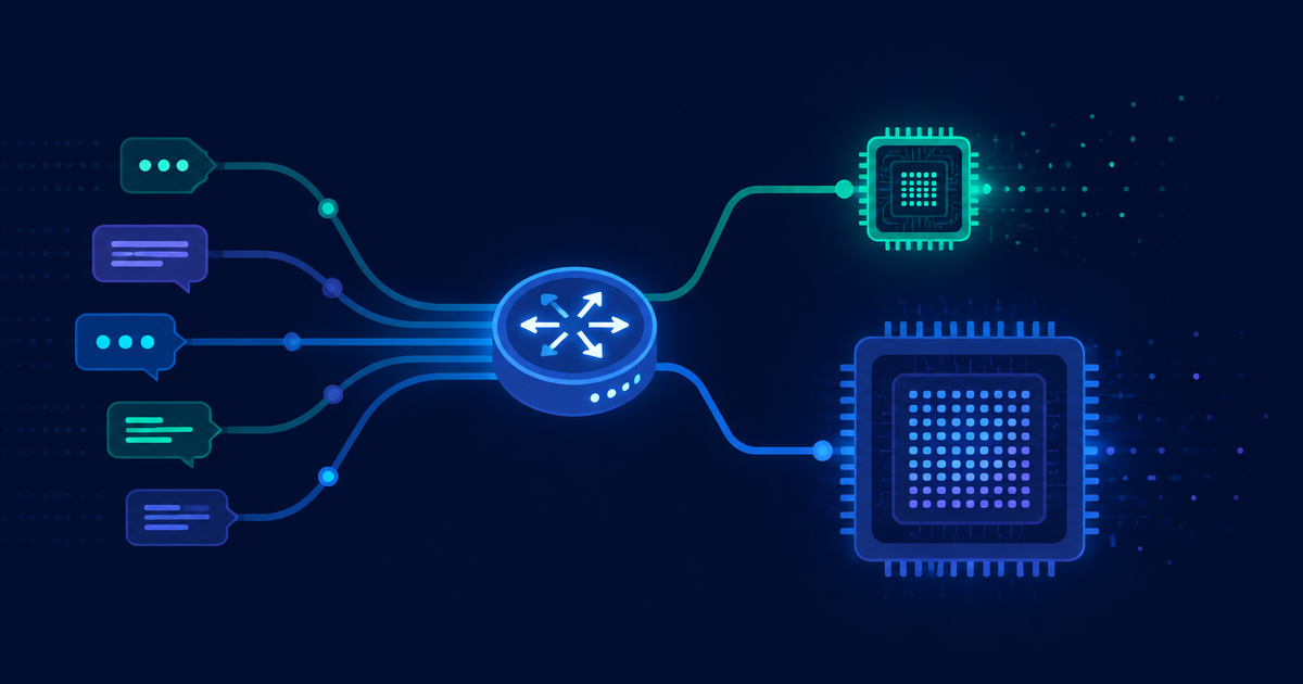 LLM router directing requests to small and frontier models to cut costs