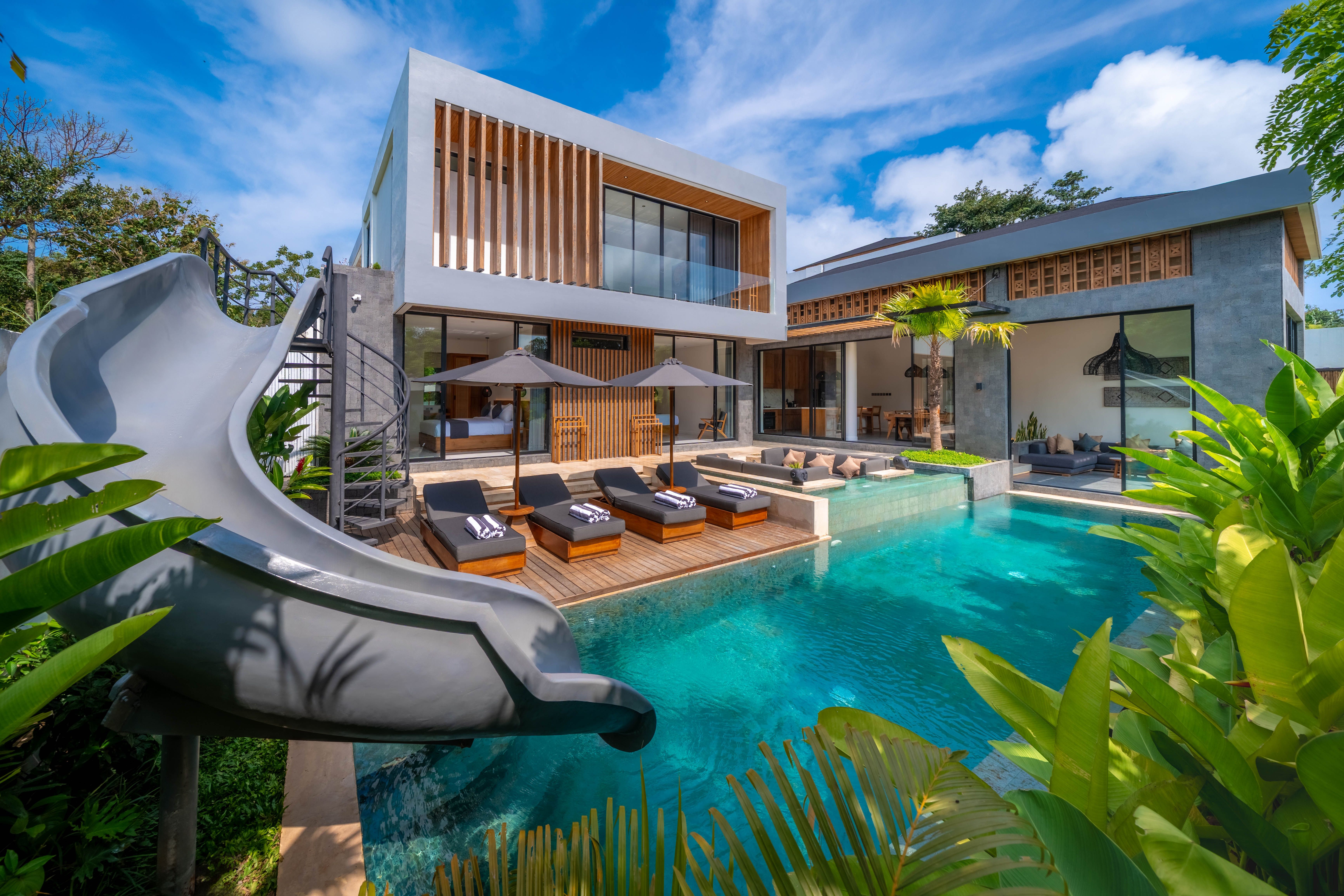 Slide villa exterior