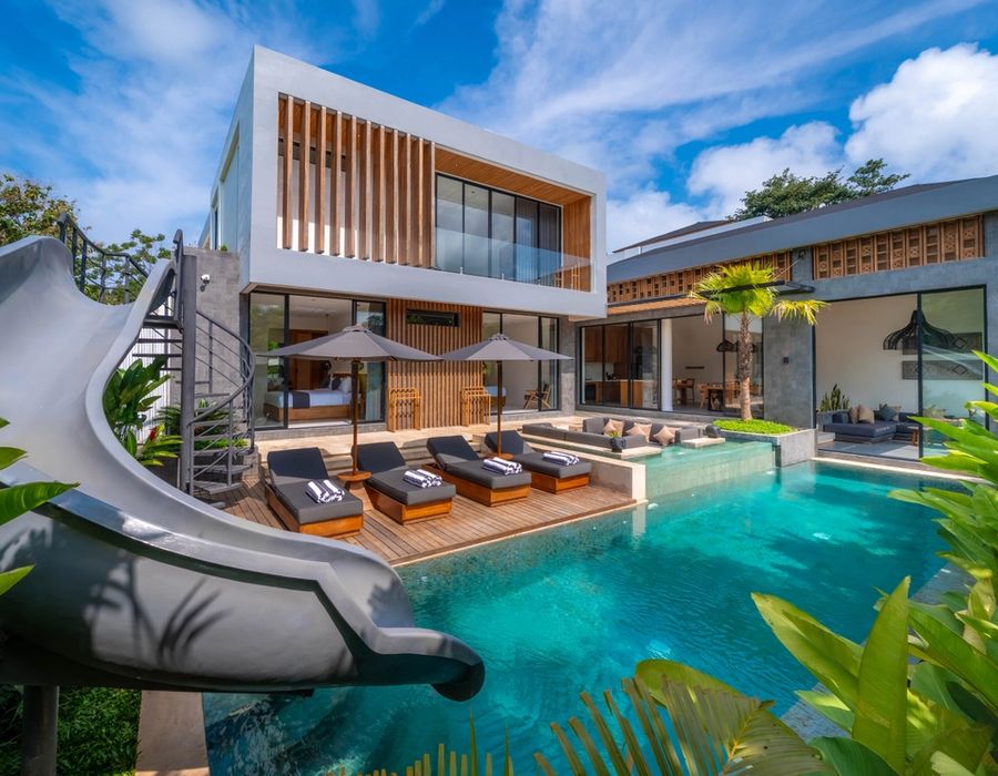Slide villa exterior
