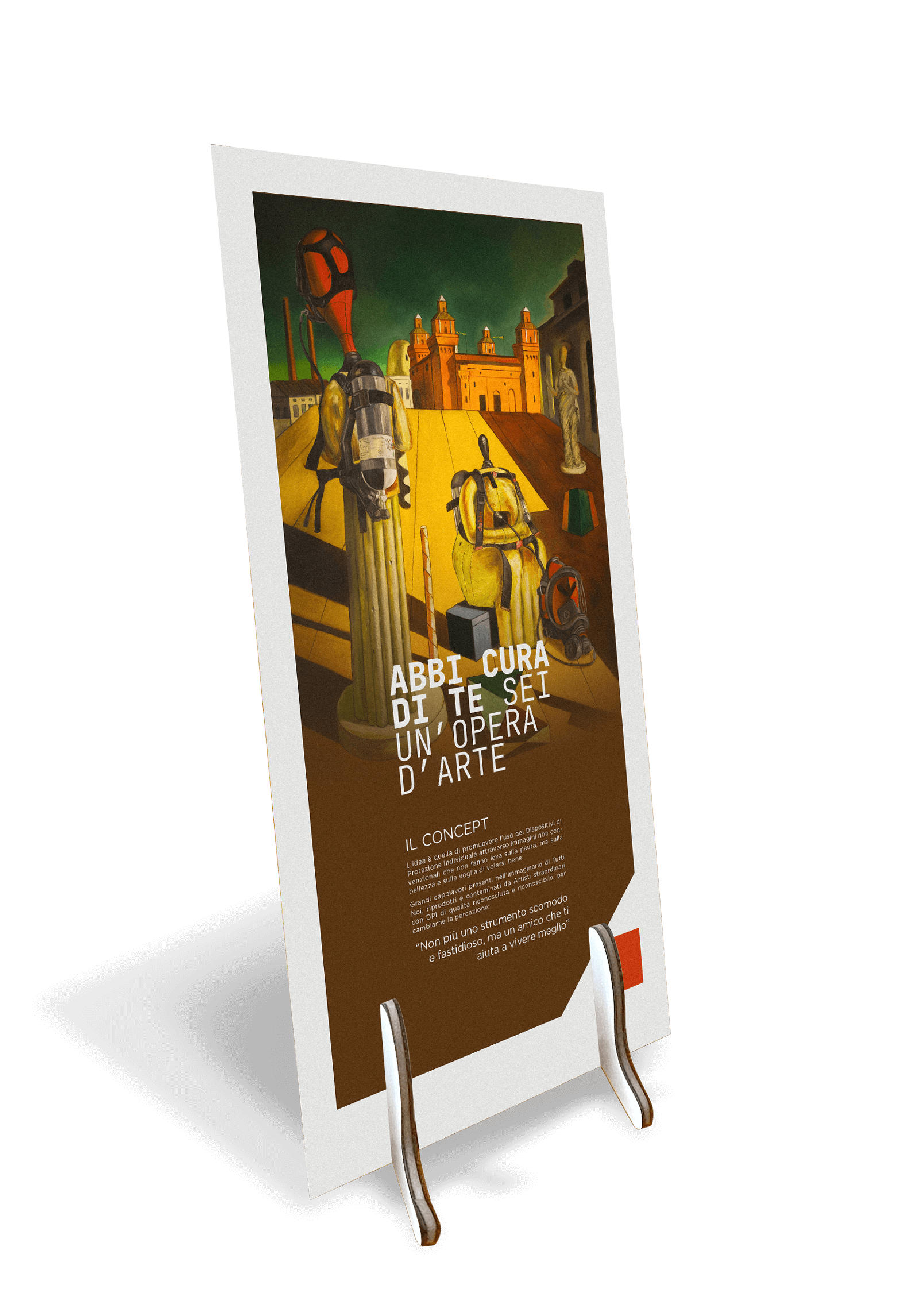 Mockup di un totem per esposizione