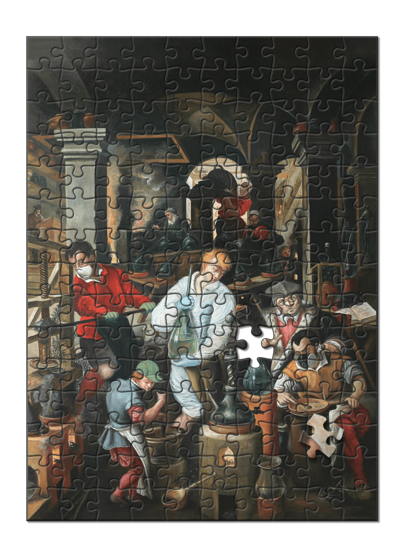 Mockup di un puzzle di un'opera