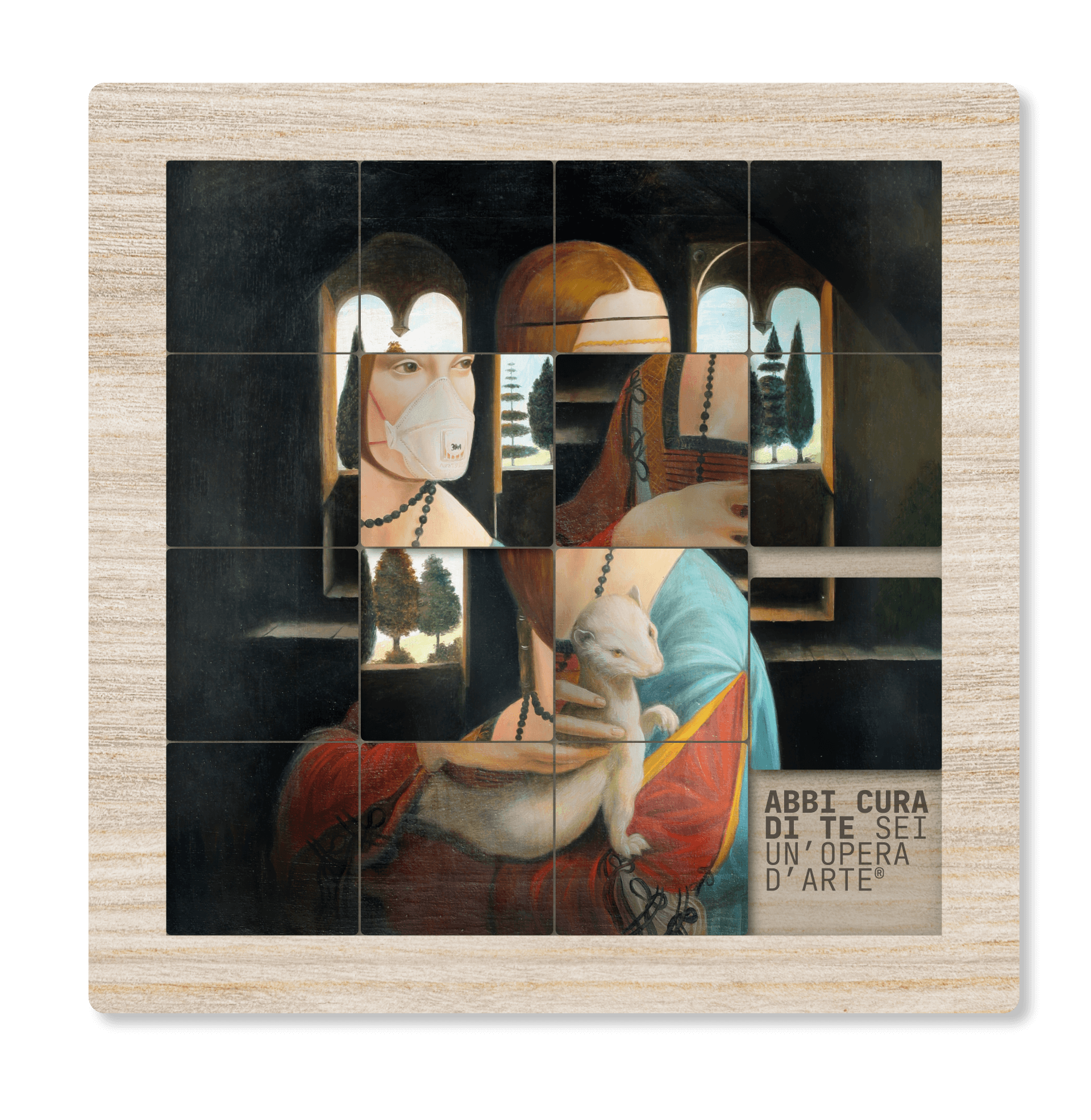 Il gioco del 15 con l'immagine di un'opera