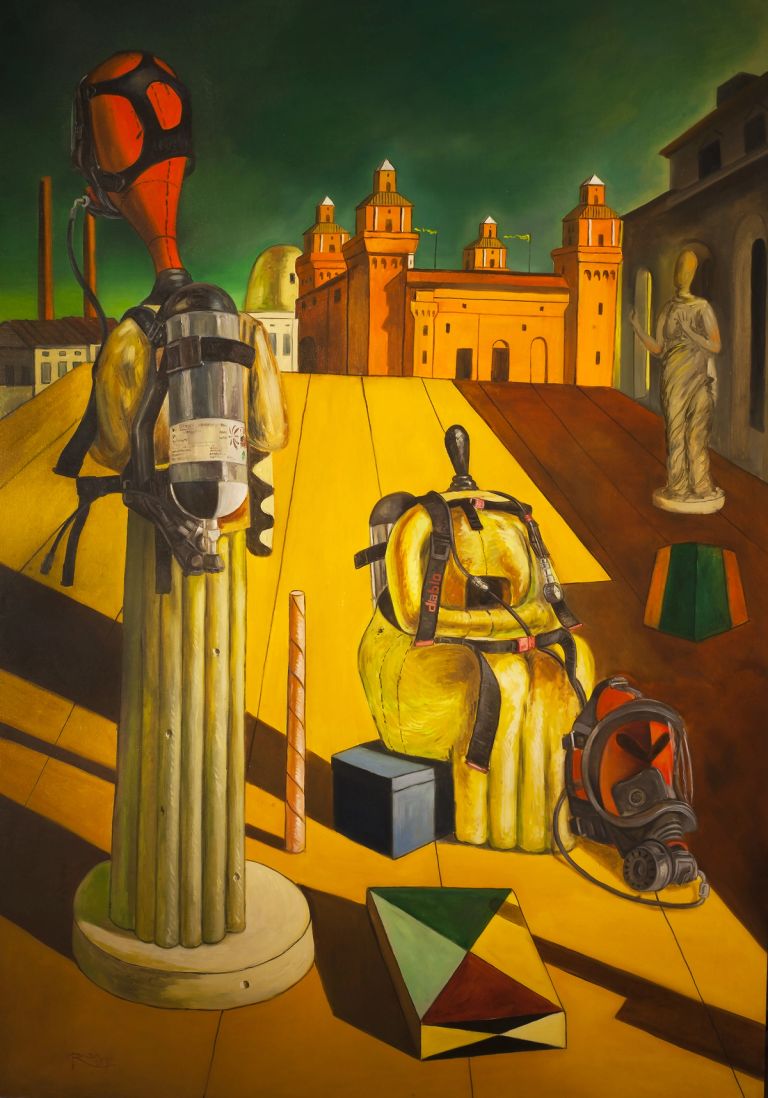 Rielaborazione dell'opera di De Chirico