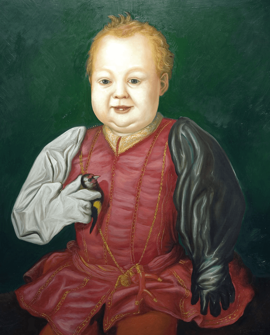 Giovanni de'Medici con indosso dei guanti bianchi Ansell