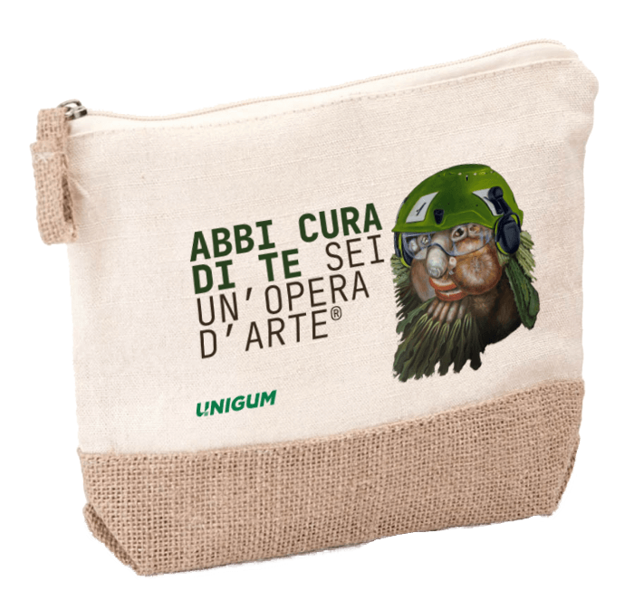 mockup pochette in tela di abbi cura di te