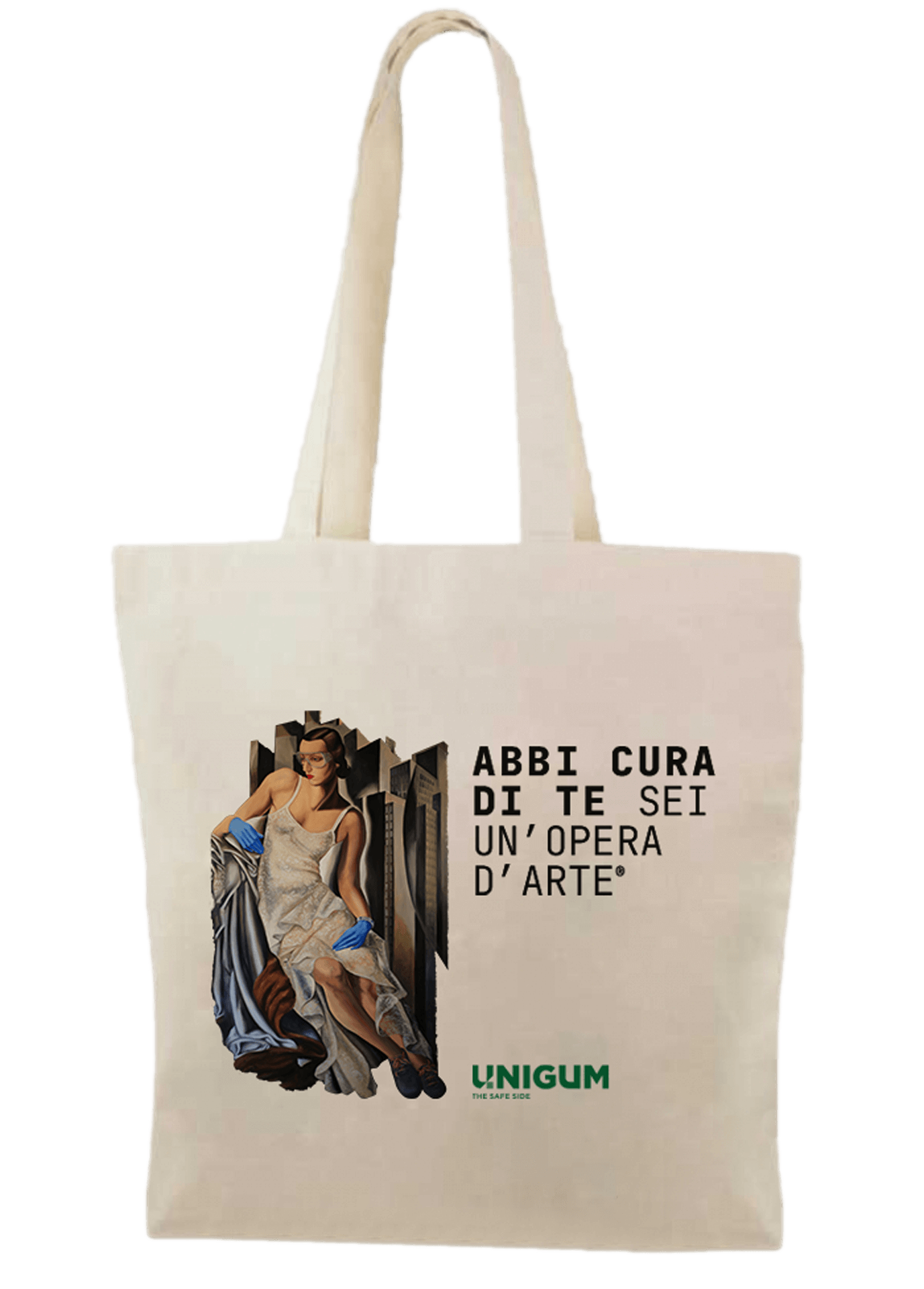 mockup di una shopper in tela di abbi cura di te