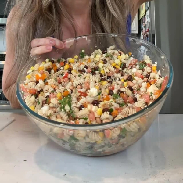 15 Minute Cowboy Caviar Pasta Salad