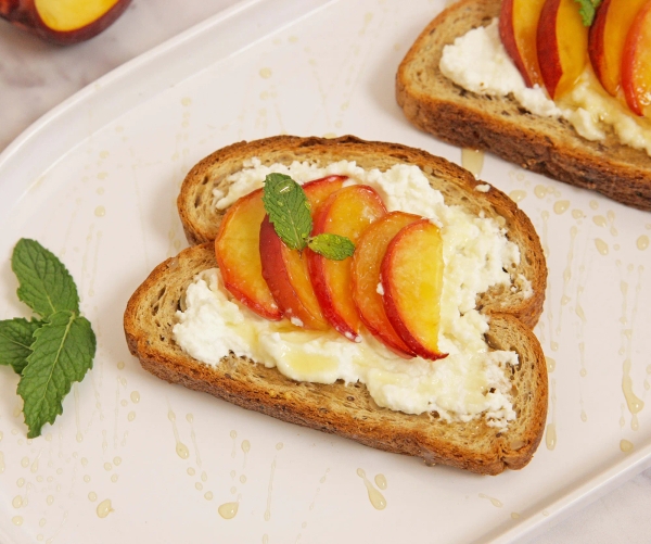 Peach Ricotta Toast