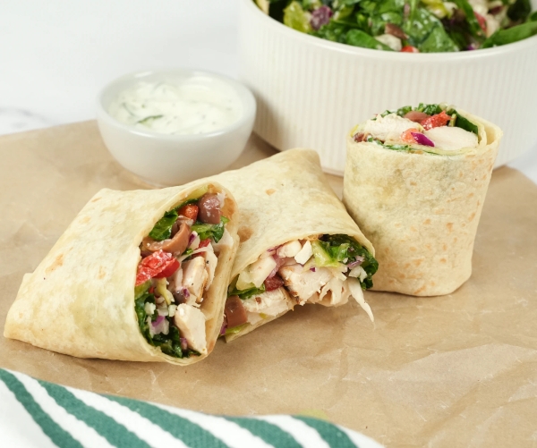Chicken Greek Salad Wrap