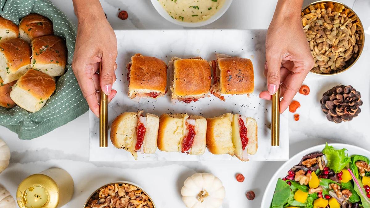 Turkey & Cranberry Thanksgiving Leftover Sliders