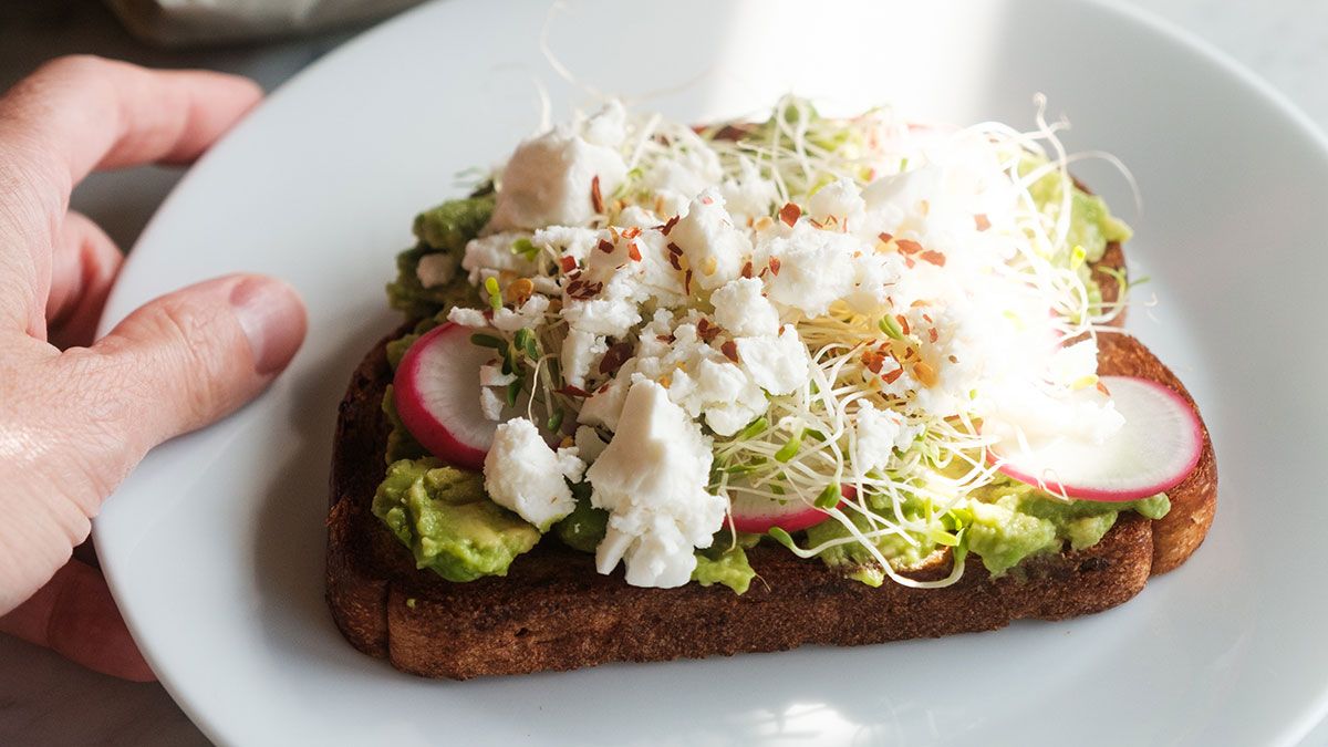 Elevated Avocado Toast On High Fiber Hero Seeded Bread