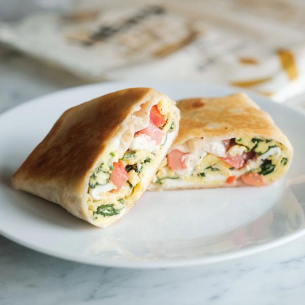 Spinach, Feta and Egg Wrap