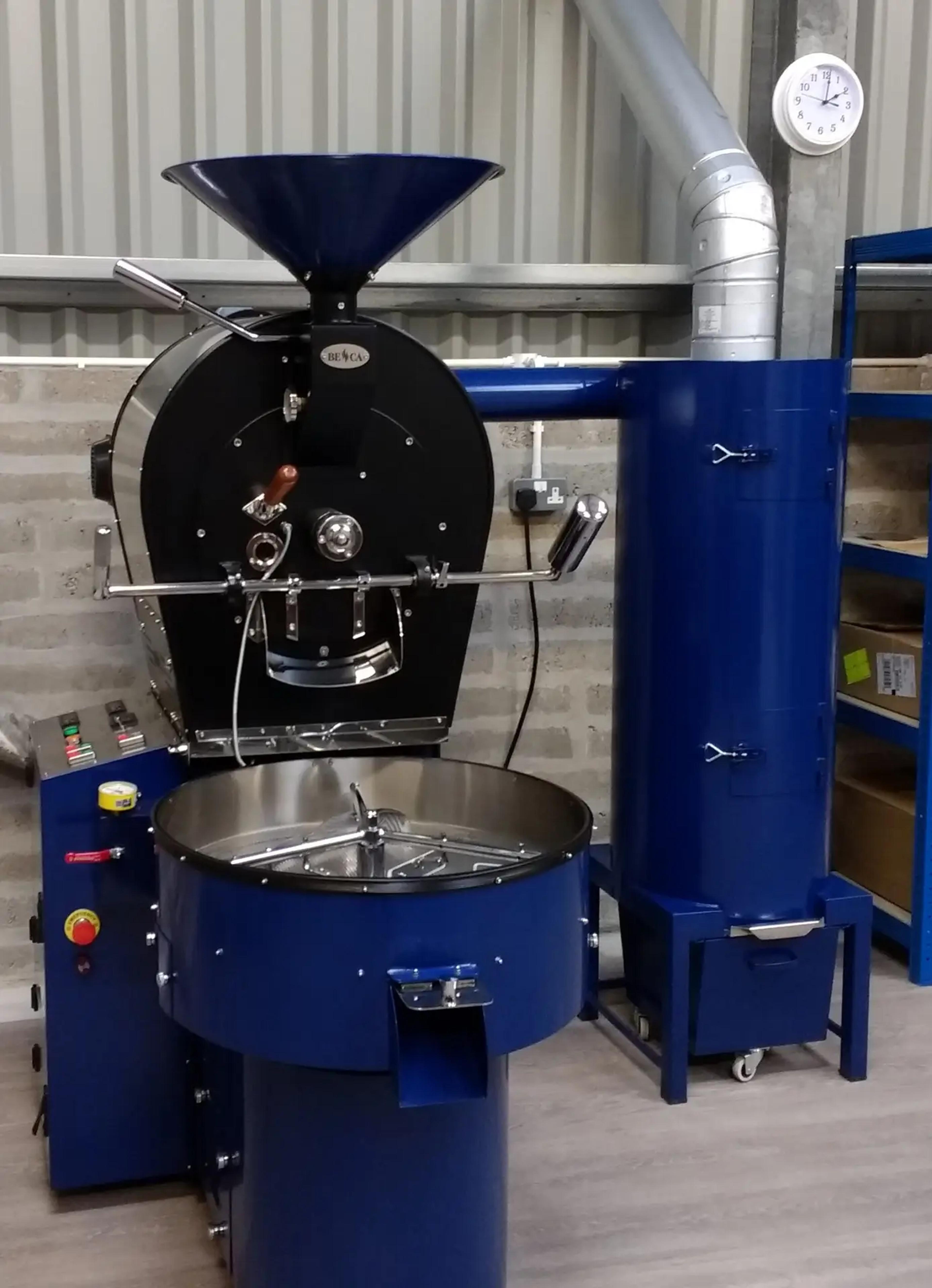 Besca 5kg in cobalt blue coffee roaster, 2016