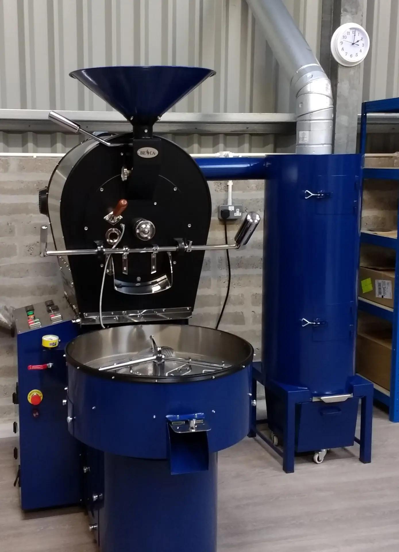Besca 5kg in cobalt blue coffee roaster, 2016