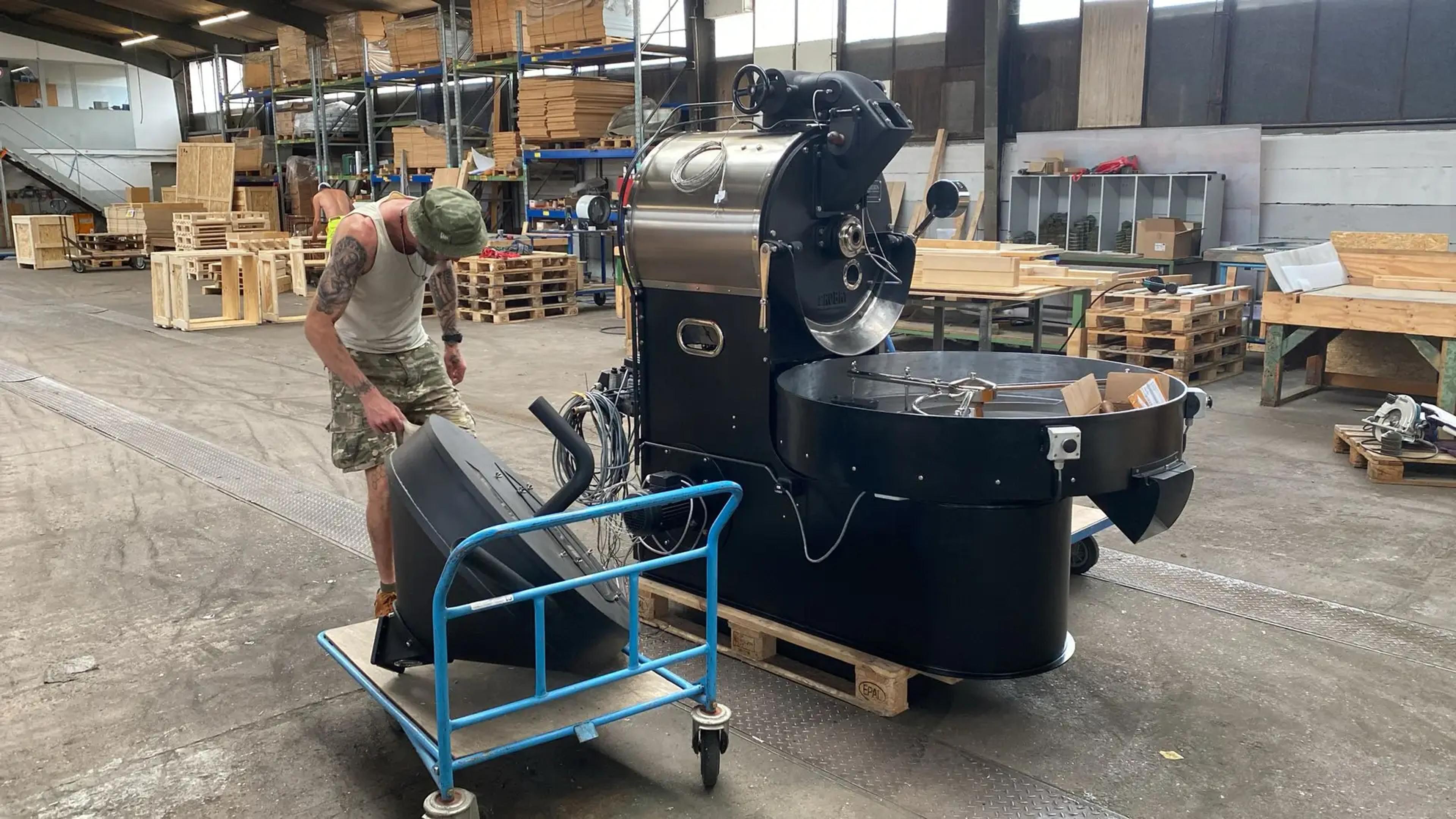 Probat UG22, black coffee roaster, 1955