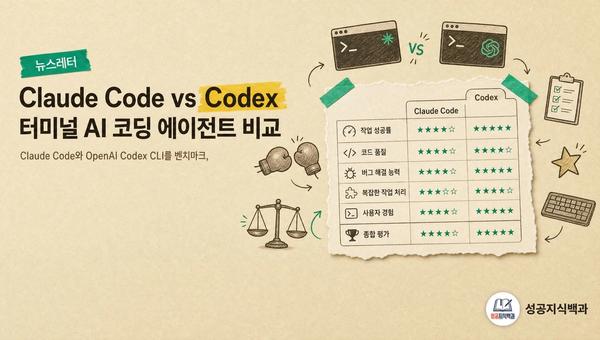 Claude Code vs Codex: 터미널 AI 코딩 에이전트 비교 커버 이미지