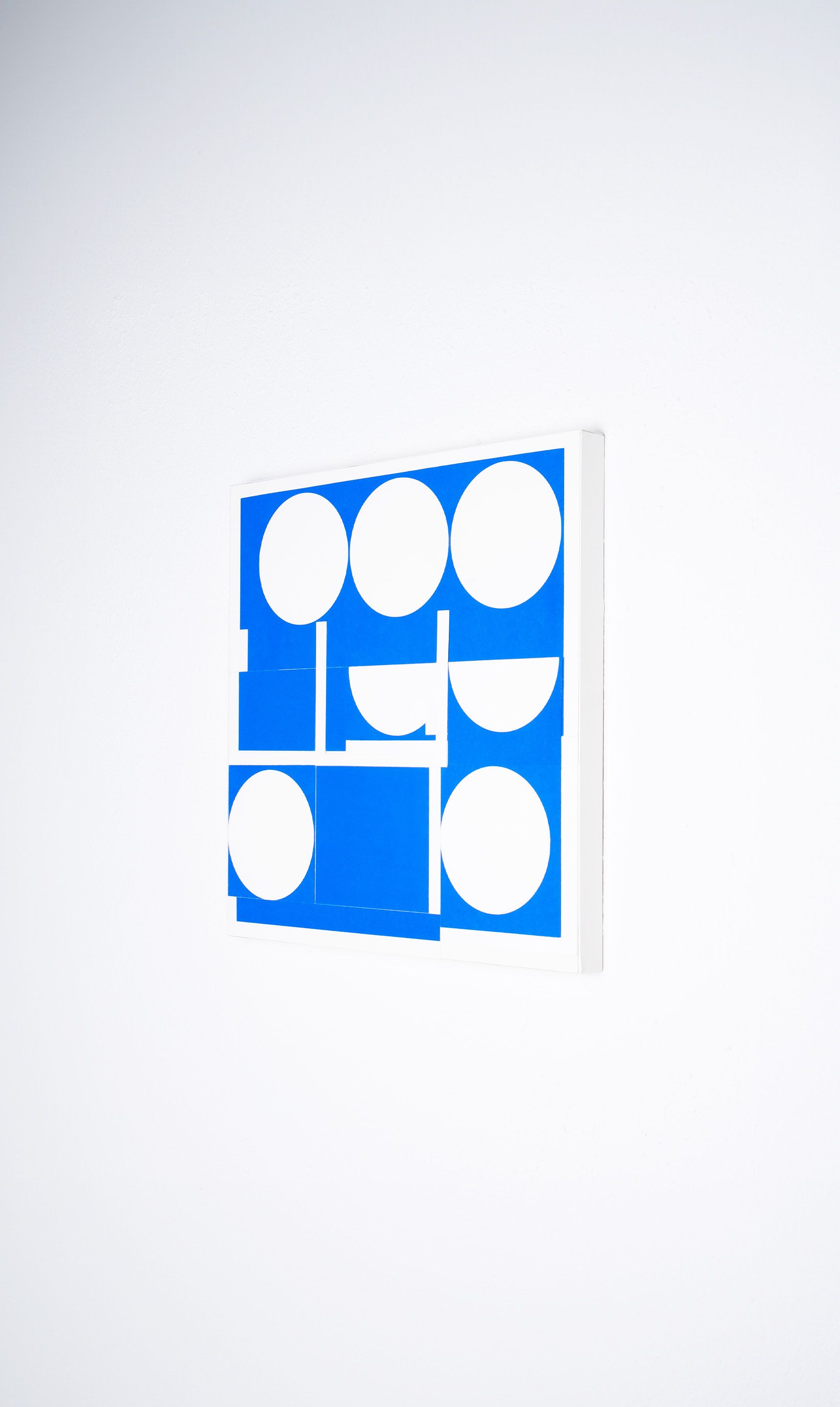 Collage, Blue Screen Print, N1, Overall View Side