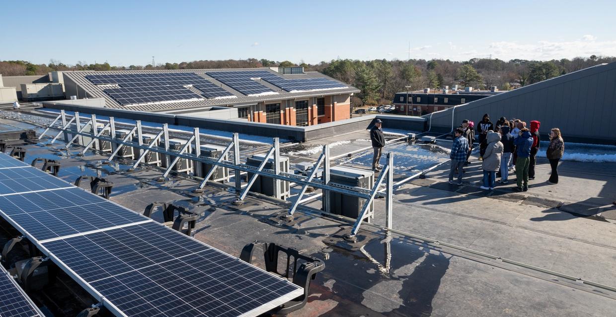 Cover Image for Henrico County Students Tour High School’s Solar Array 