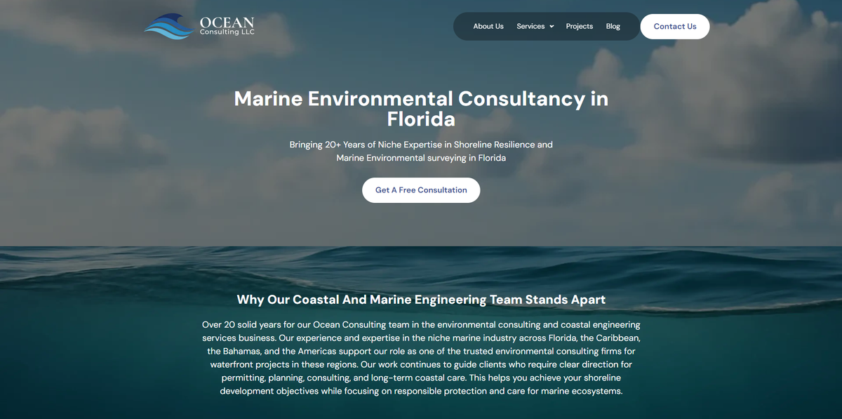 Ocean Consulting, A Marine Environmental & Coastal Engineering Consultancy With 20+ Years Of Shoreline Expertise, Partnered With NFlow To Grow Traffic And Visibility. In Six Months, We