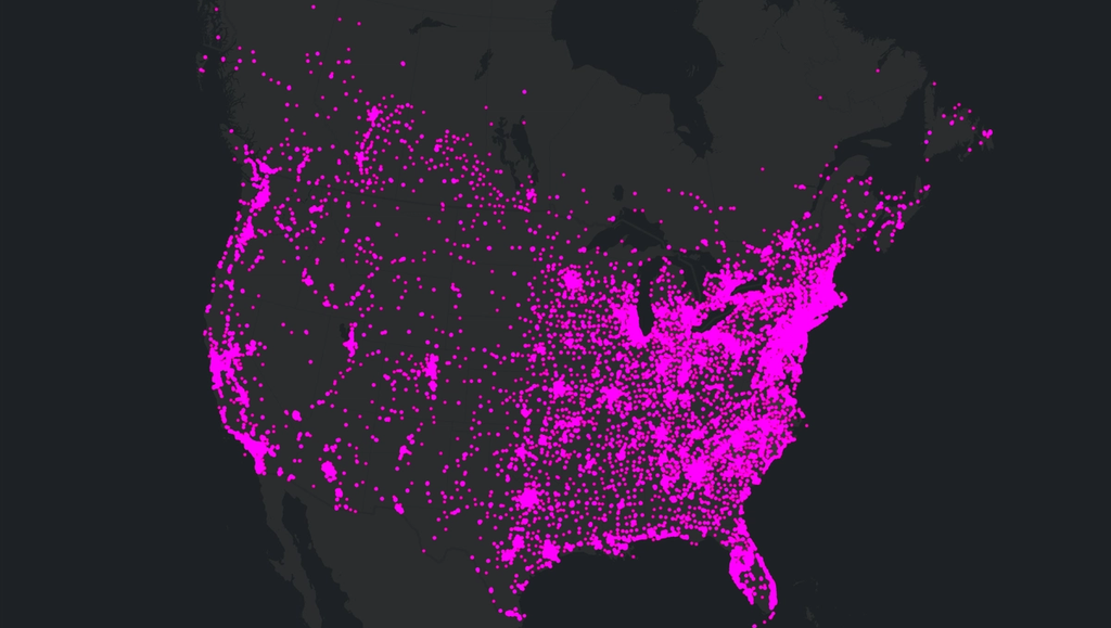 Rural distribution of Chinese Restaurants across the US