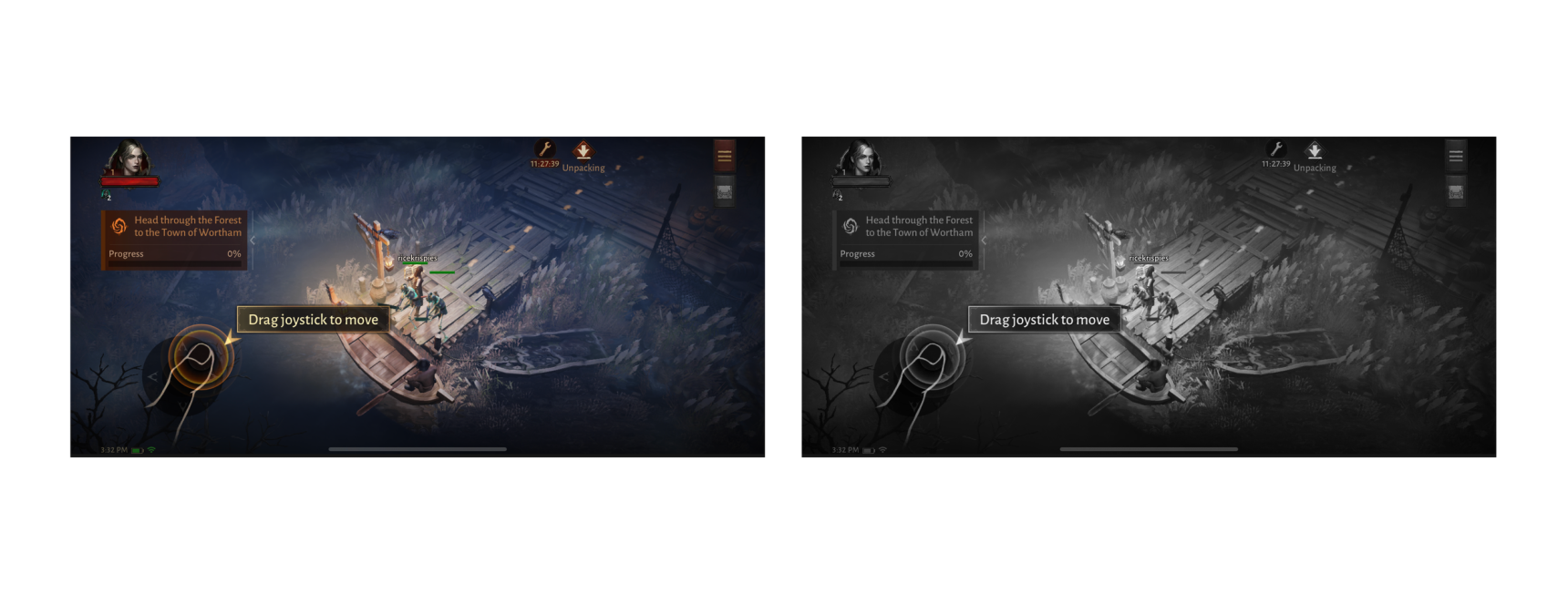   Gameplay screens are a bit easier to read!  Except for, uh, the somewhat important health bar.  I had a hard time noticing it while playing.    