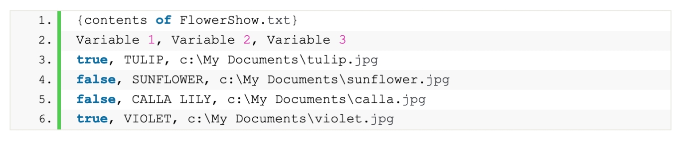 Adobe’s example of a data set