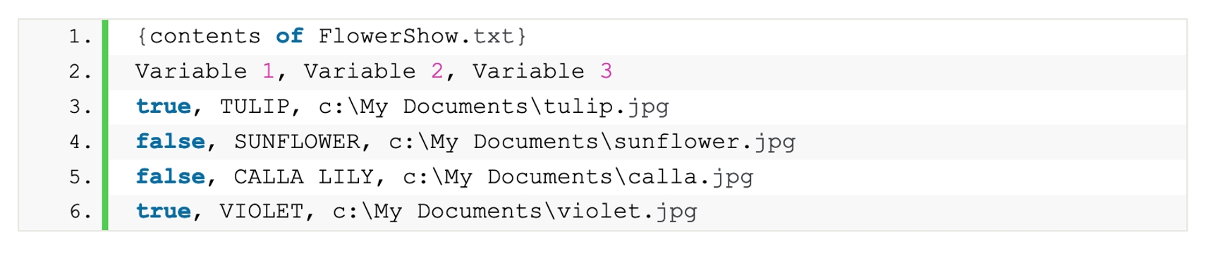 Adobe’s example of a data set