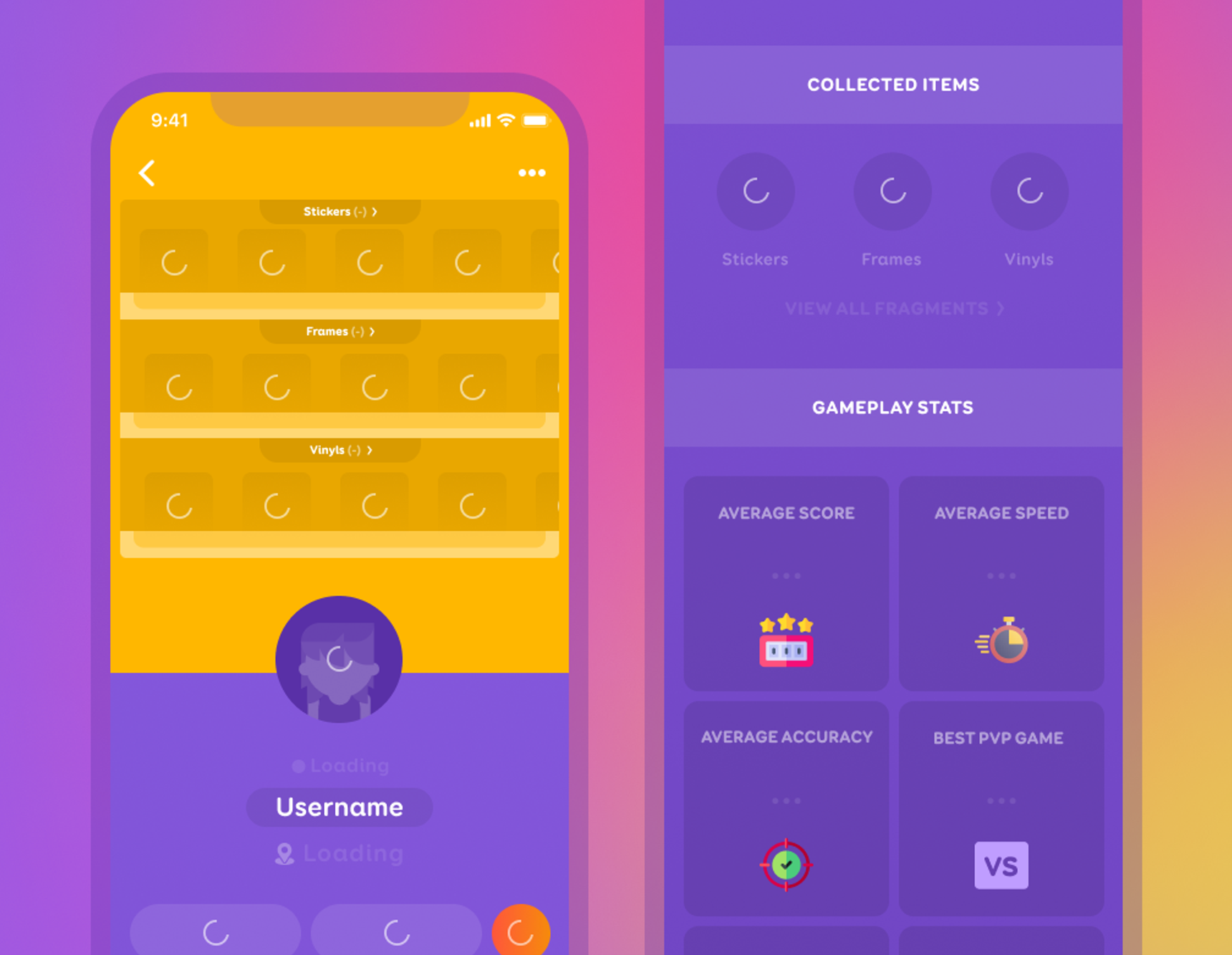 Making the system status (loading) apparent to ease uncertainty.
