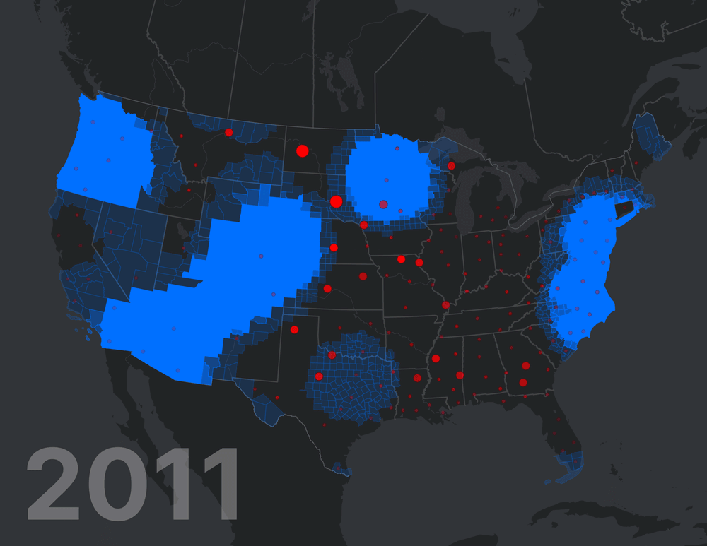 animated map of A Voice For Men search spikes per year