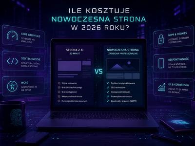 Ile kosztuje nowoczesna strona internetowa w 2026 roku?