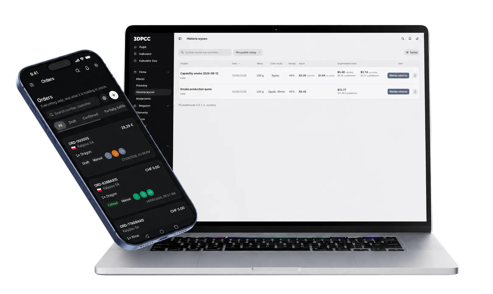 Preview of 3DPCC – ERP dla Drukarni 3D project