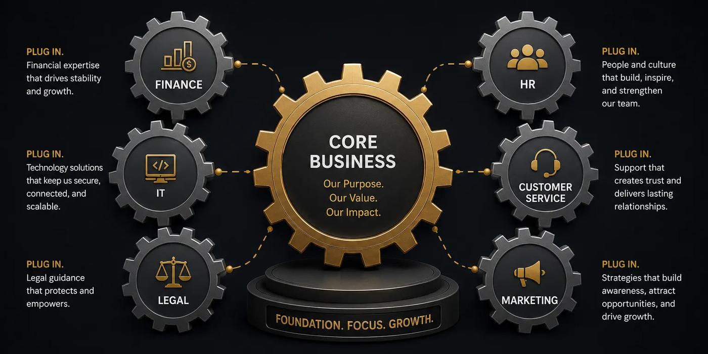 Outsourcing business functions decision framework: which gears in your business can run externally and which must stay at the core