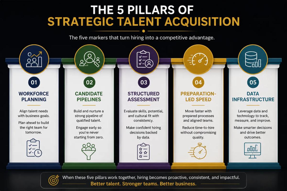 Five markers of strategic talent acquisition that separate high-performing hiring organizations from reactive ones