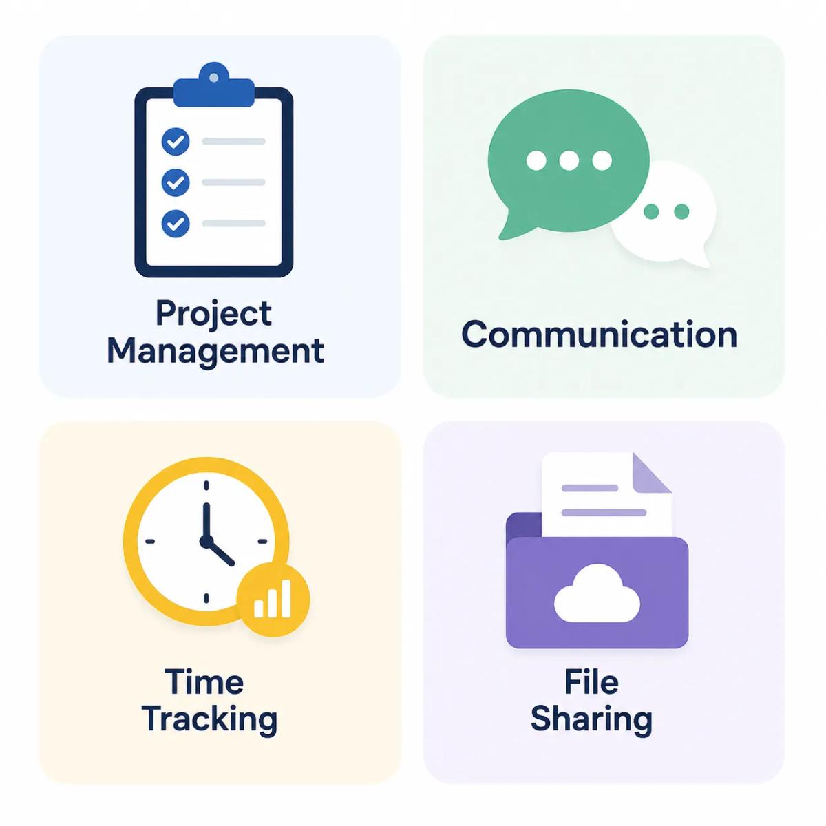 Remote team tools as part of work from home productivity tips for managers
