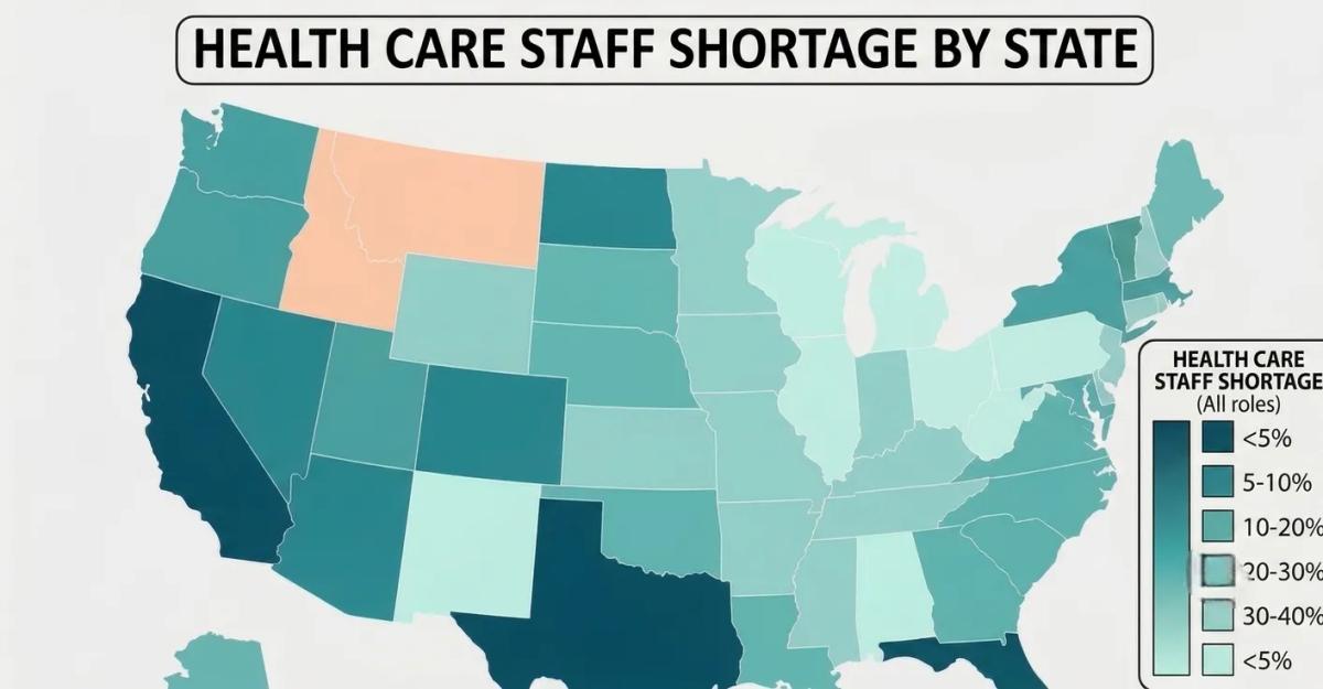 Healthcare staffing shortage statistics for the US, UK, and Canada