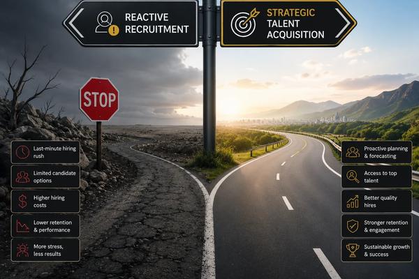 Strategic talent acquisition vs reactive recruitment: two different hiring paths with very different business outcomes