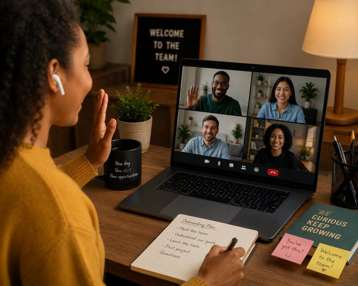 Onboarding support from a remote recruitment agency
