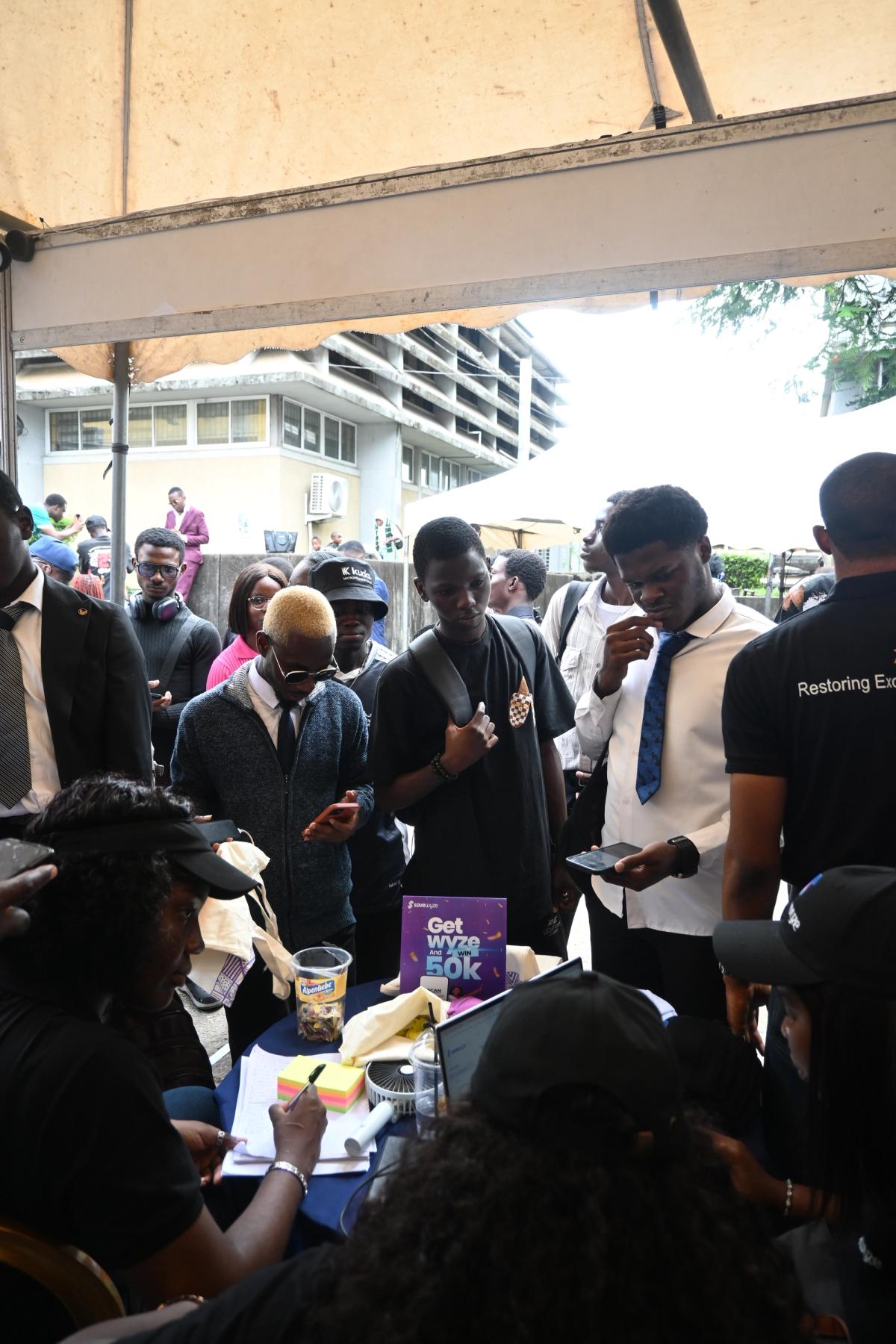 Unilag's faculty of engineering students at our booth