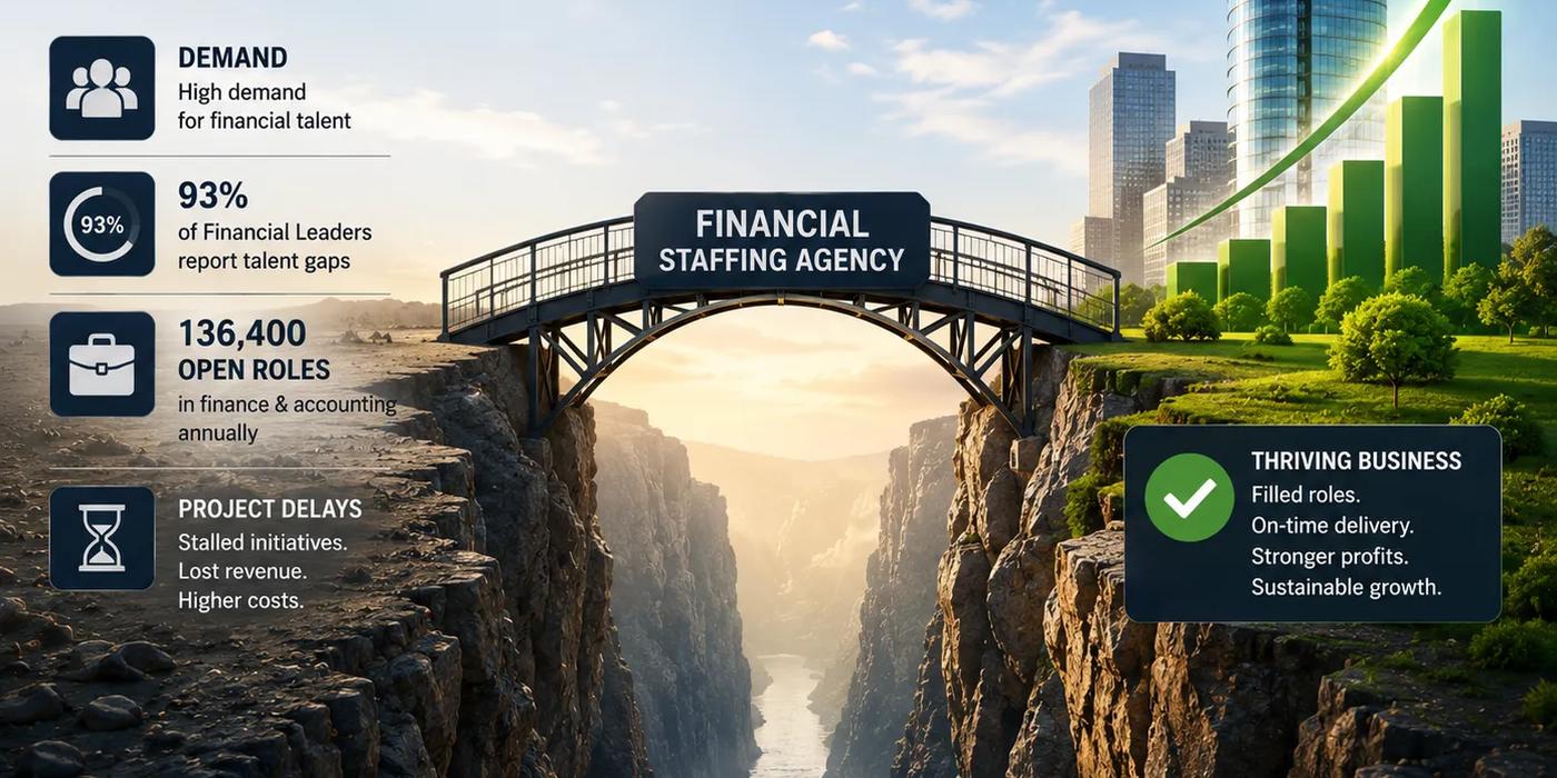 Financial staffing agency as the bridge across the finance talent gap: the shortage is structural and the data makes the case