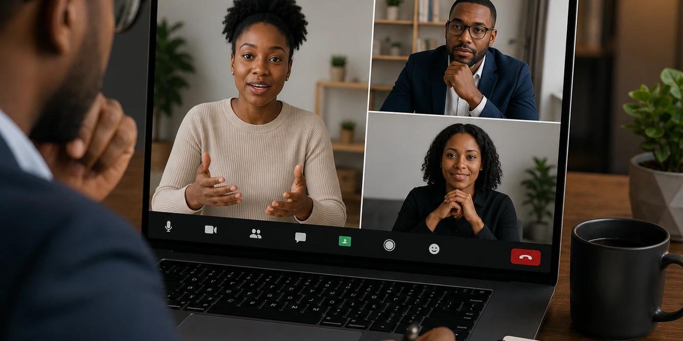 Remote recruitment agency hiring process in action