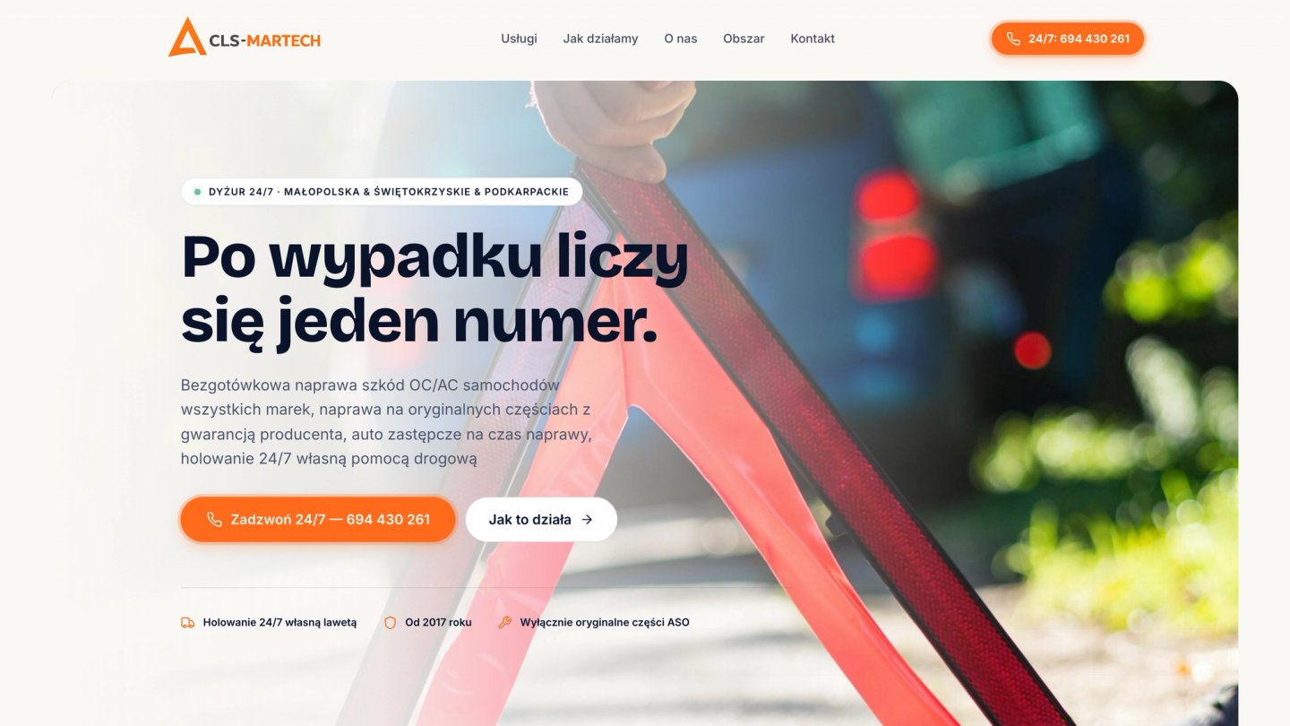 Strona główna CLS-Martech — likwidacja szkód komunikacyjnych 24/7