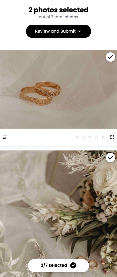 client selection view