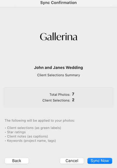 sync with Gallerina