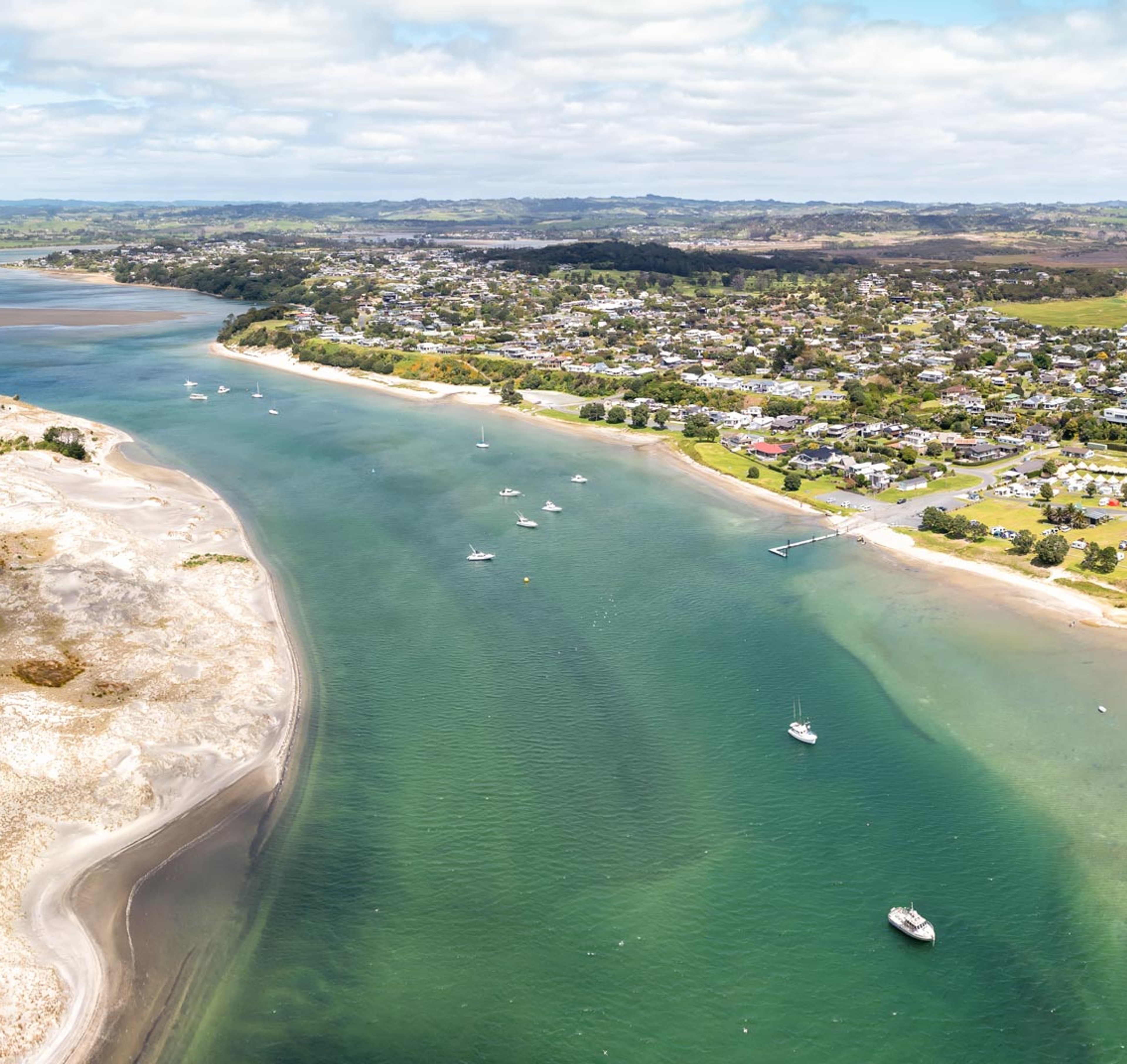 A bench above the Mangawhai estuary