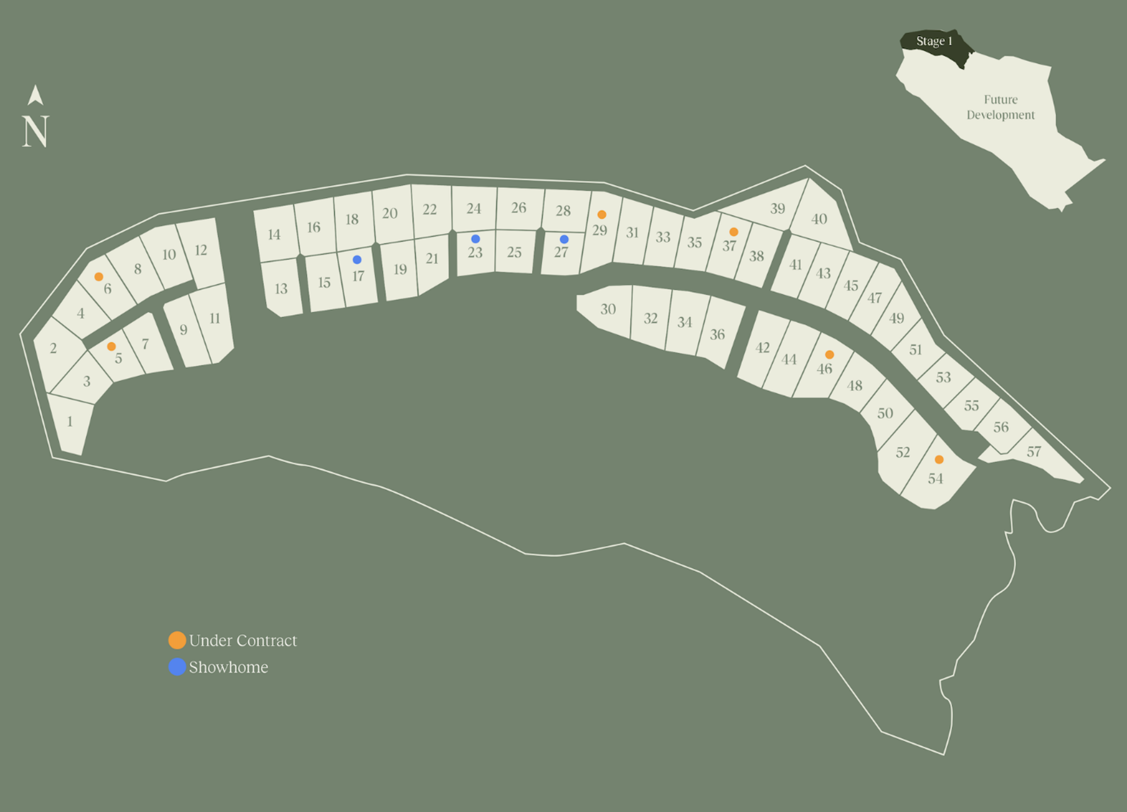 Stage 1 Cove Heights section plan, Mangawhai Hills