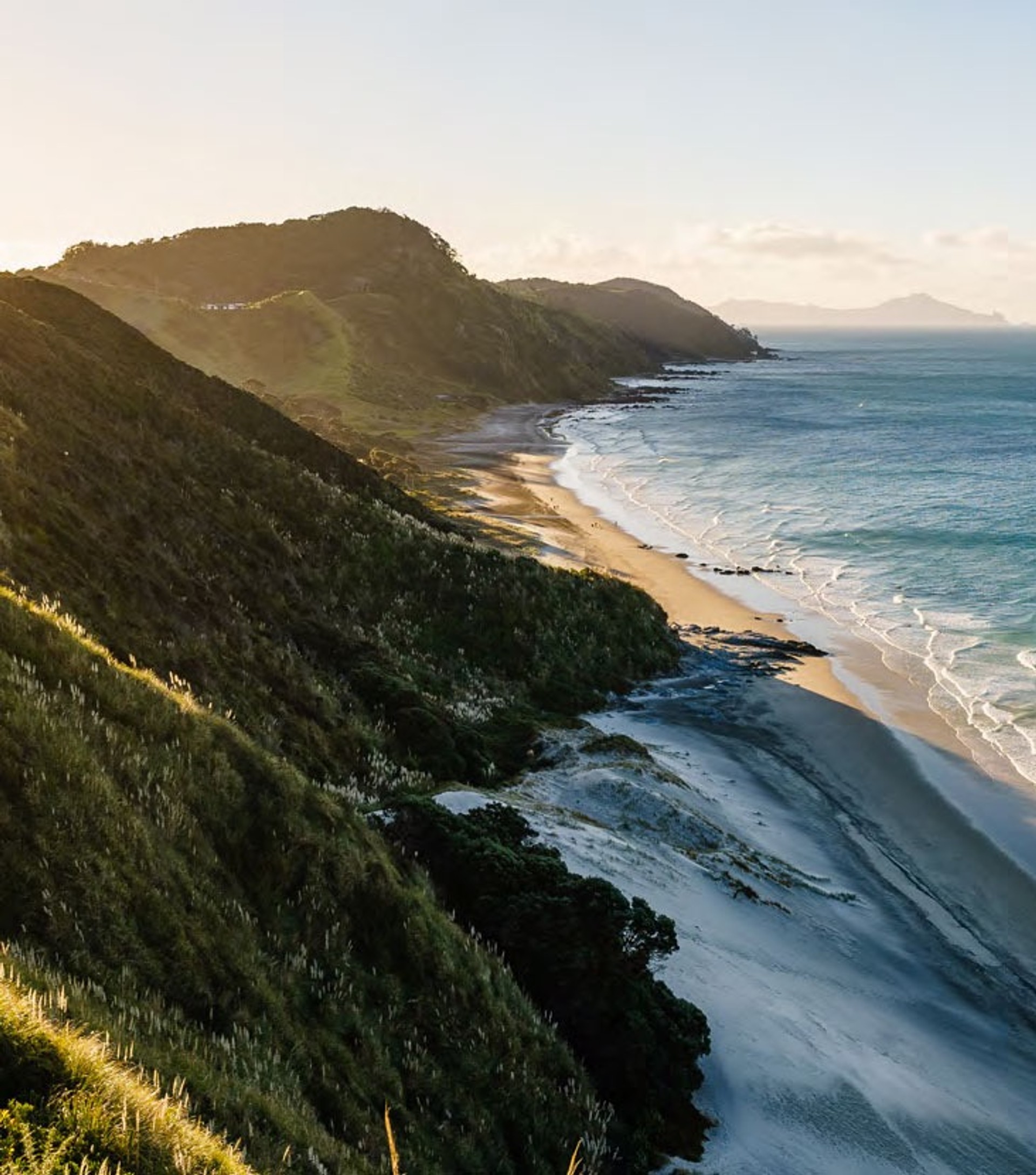 Coastline and hills north of Mangawhai
